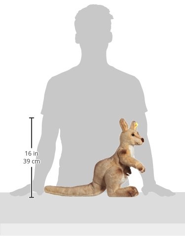 Steiff 064623 Kango Kangaroo Plush Animal Toy, Beige Tipped 16 inches - Image 3