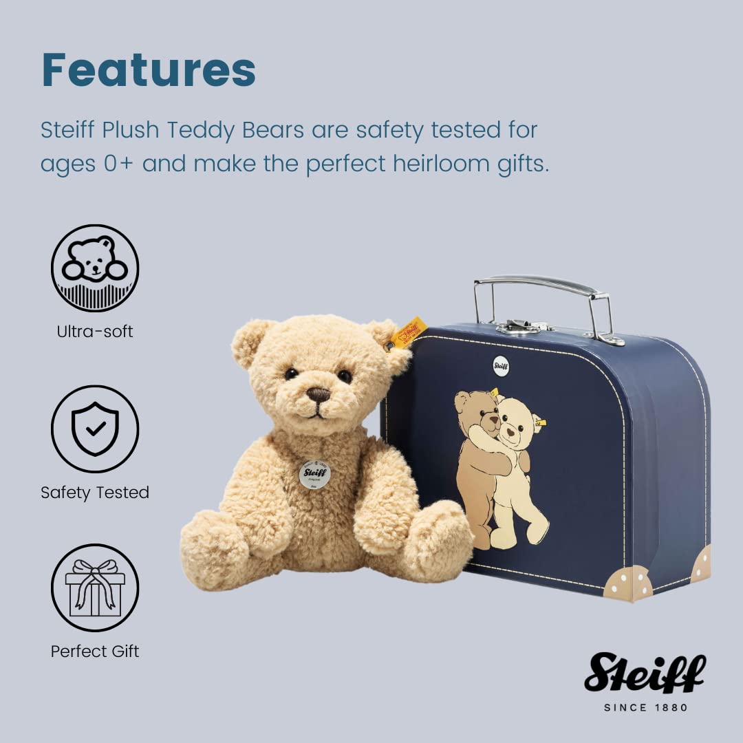 Steiff Ben Teddy Bear in Suitcase, Beige, Premium Stuffed Animal Plush - 2022 Amazon Exclusive, Small - Image 3
