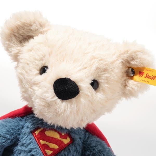 Steiff DC Superhero Teddy Bear - Officially Licensed Plush Toy Collectible Premium Soft Stuffed Animal for Kids & Collectors, DC Superman 12" Tall - Image 3