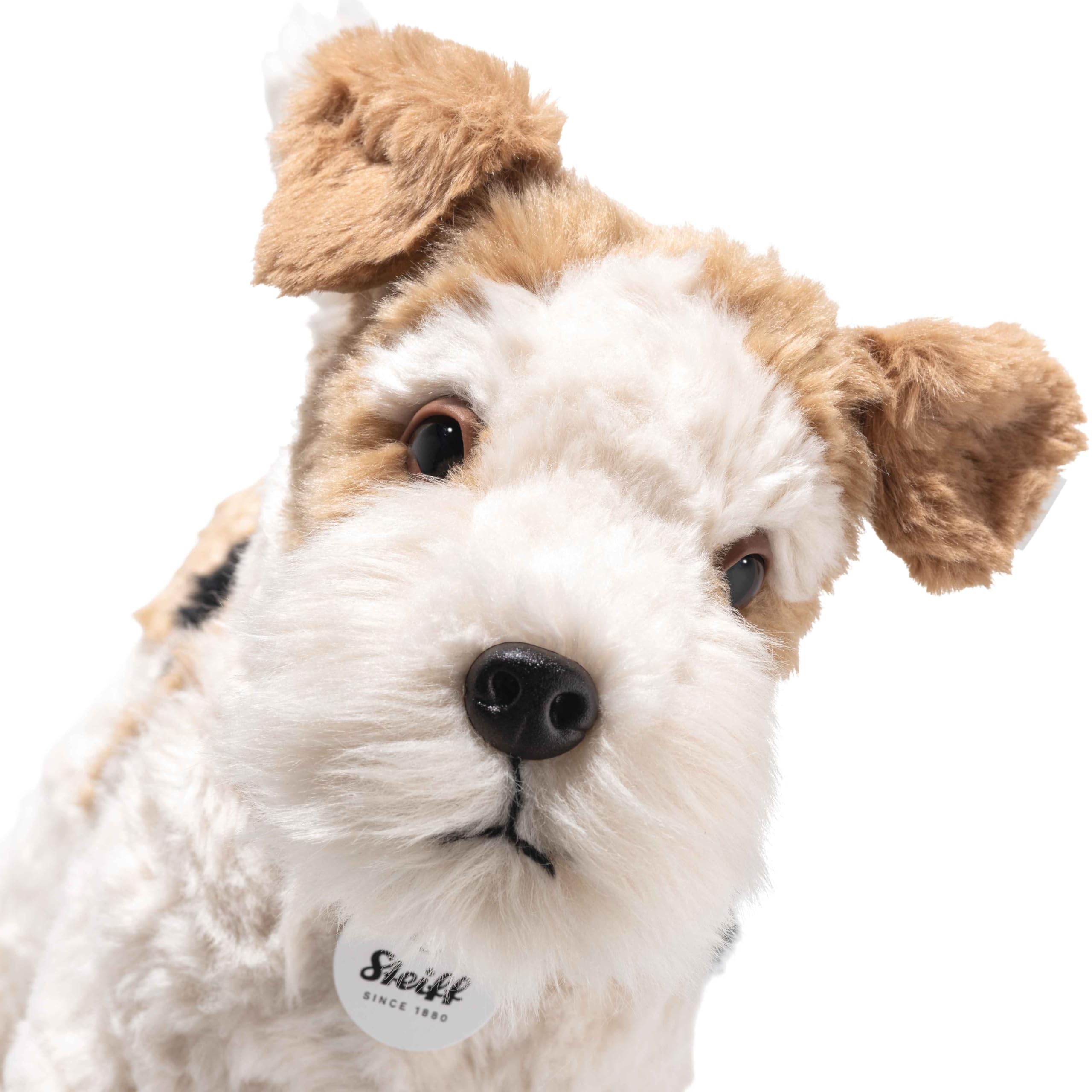 Steiff Foxy Fox Terrier Dog – 13” Plush Stuffed Puppy with Soft Cream, Tan & Black Fur – Lifelike Collectible Terrier for Kids & Dog Lovers - Image 4