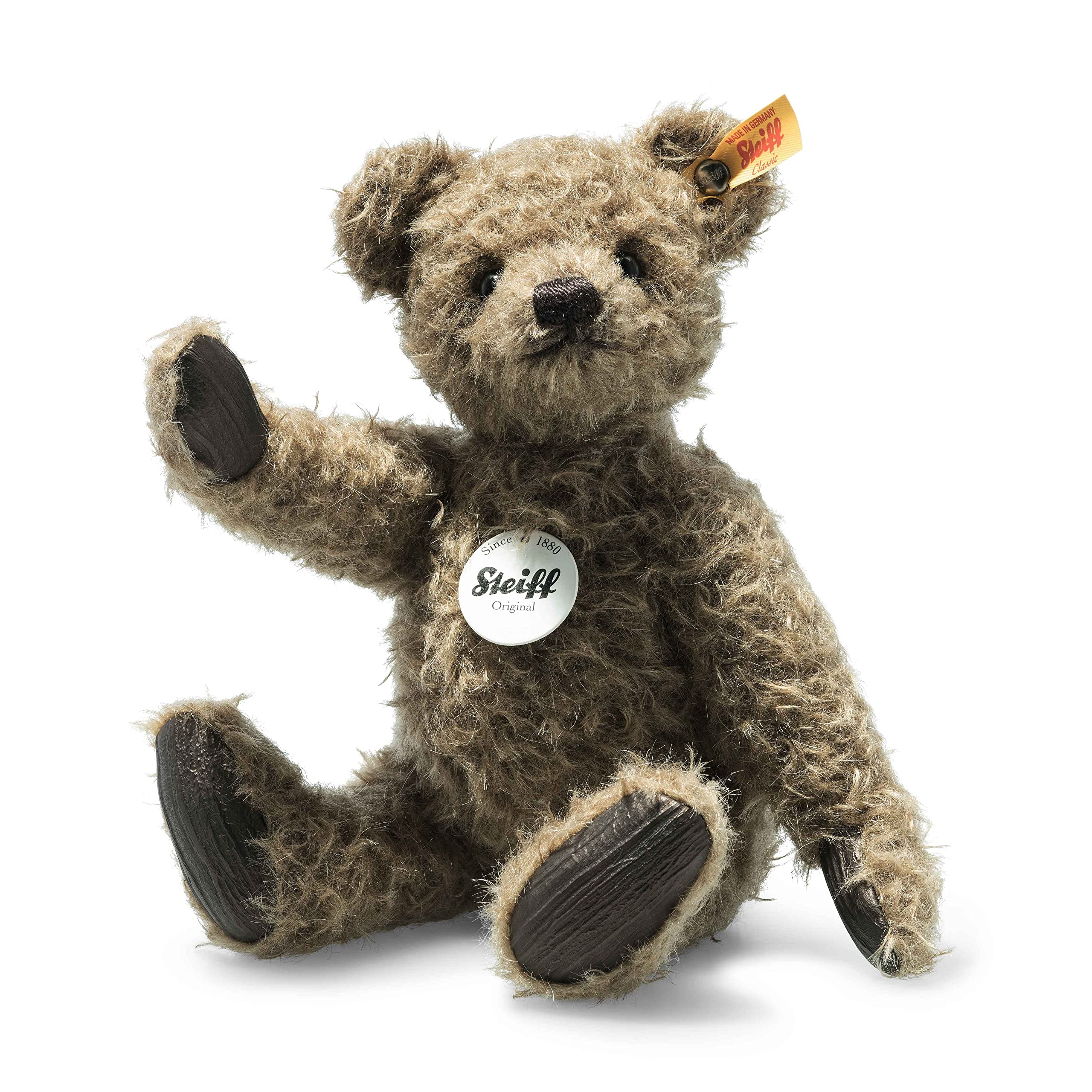 Steiff Howie Teddy Bear, Made from Soft Mohair, Premium Collectible Plush, Caramel Brown, Small - Image 3