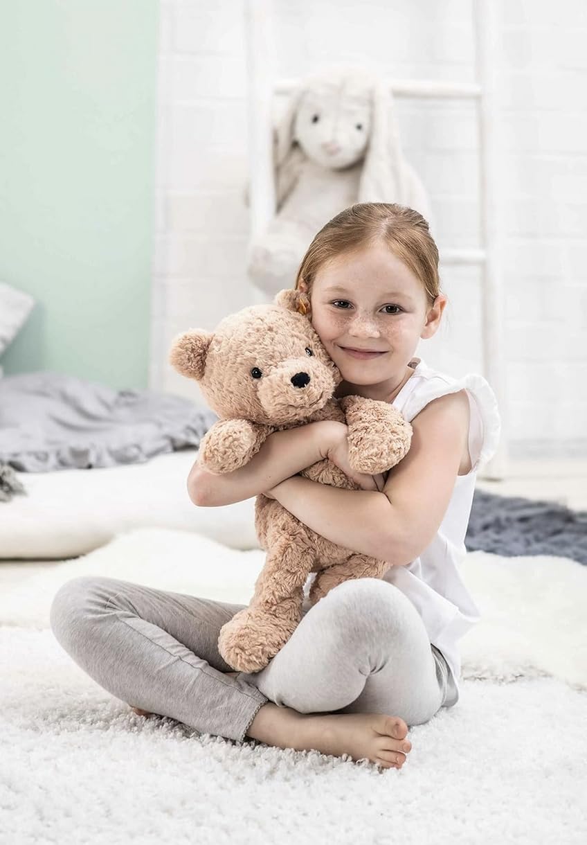 Steiff Jimmy Teddy Bear, Premium Teddy Bear Stuffed Animal, Plush Toy for Kids (Light Brown, 12") - Image 4