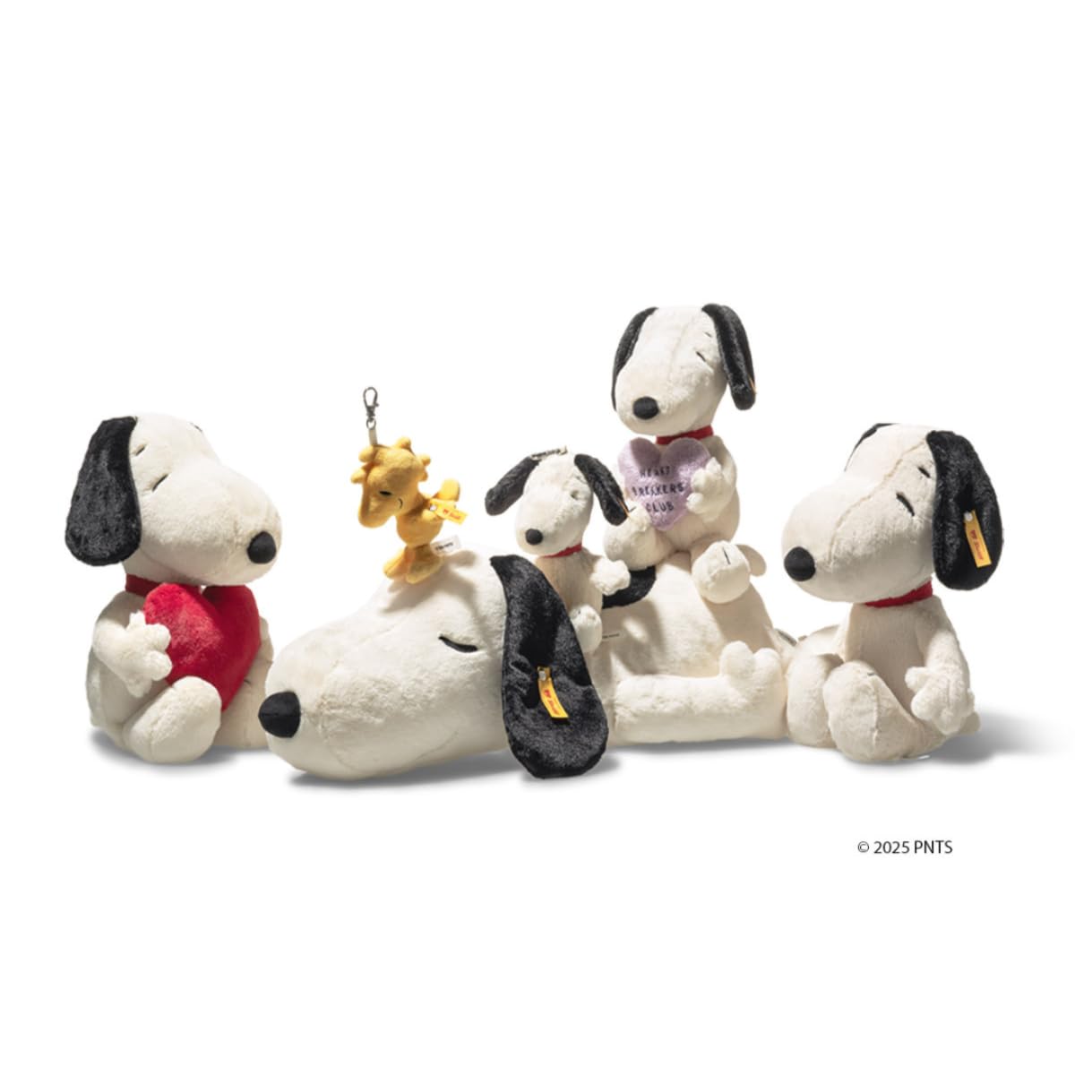 Steiff Peanuts Snoopy Plush Stuffed Animal Toy Friend, Black & White, 12" - Image 5