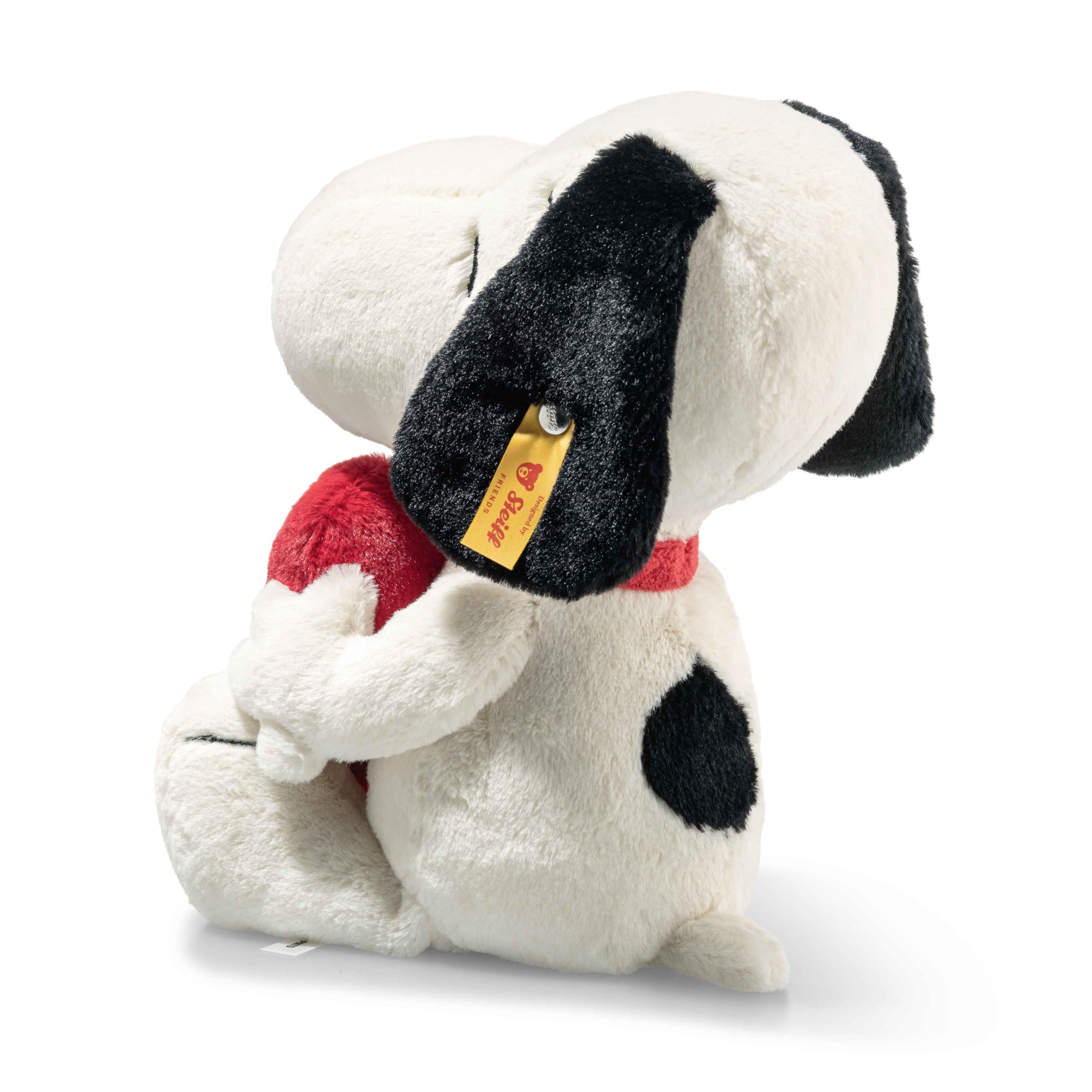 Steiff Snoopy Officially Licensed Love - Soft Plush Dog Toy Stuffed Animal Holding Red Heart Premium Peanuts Collectible, Snoopy, 12” - Image 3