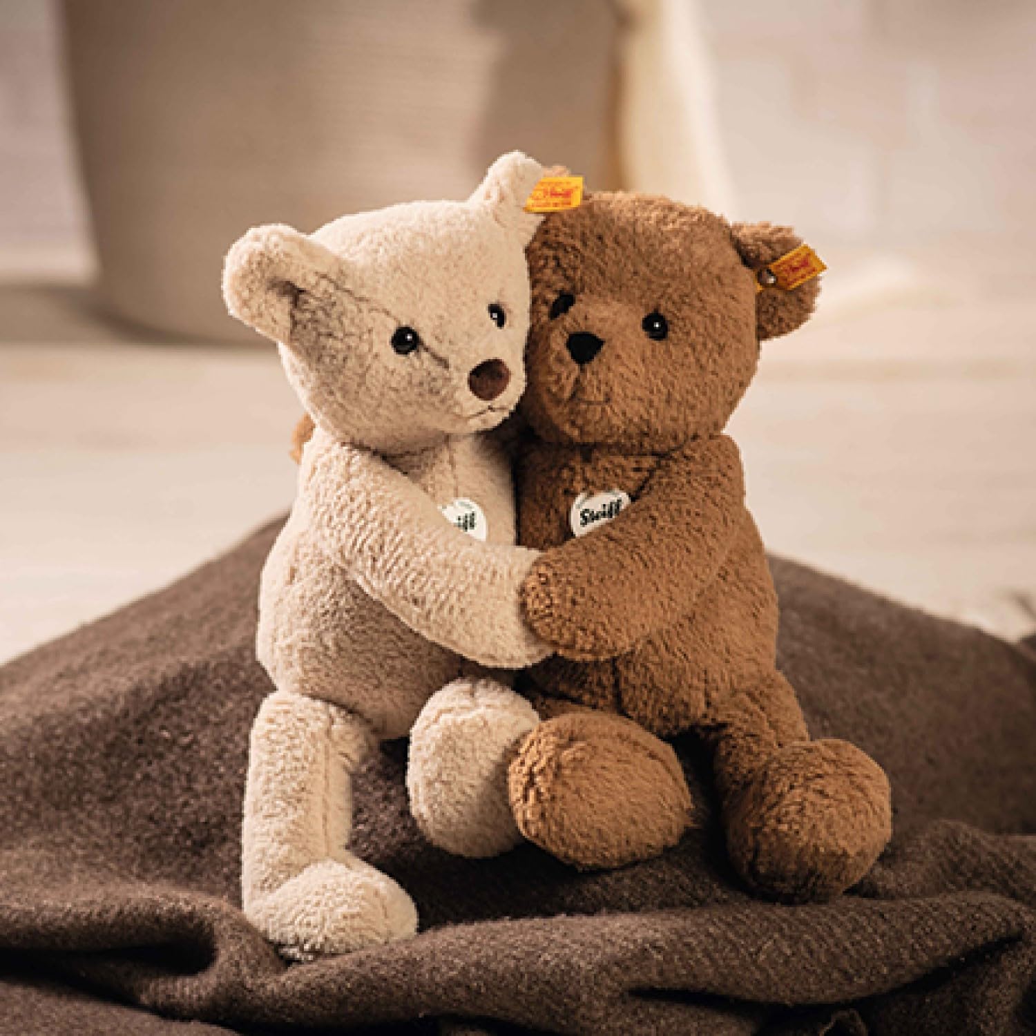 Steiff Teddy Bear Papa, Brown, Premium Stuffed Animal Plush, Medium - Image 3